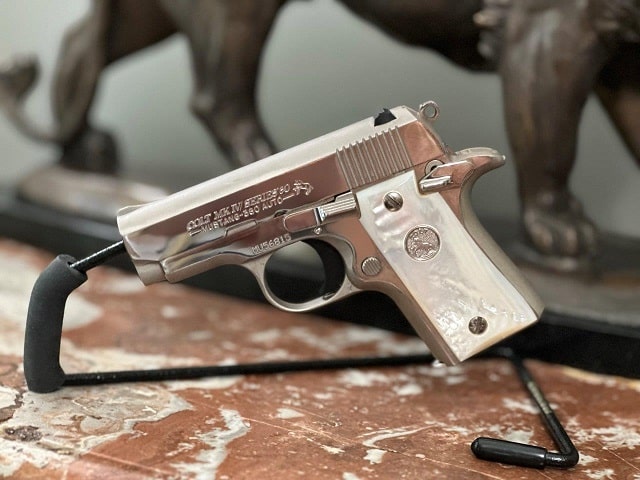 1992 Colt Mustang MKIV .380 with mother-of-pearl grips